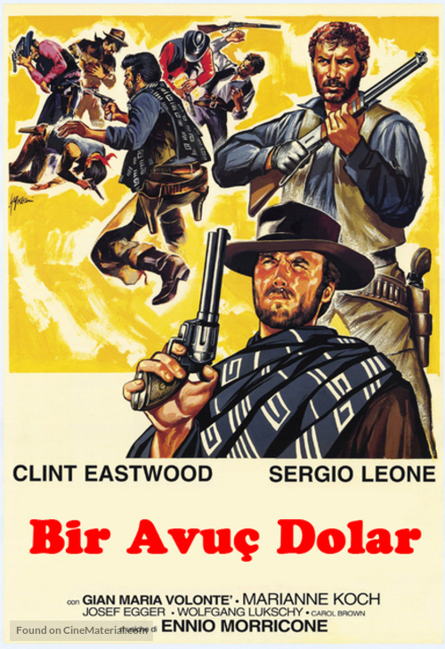 Per un pugno di dollari - Turkish Movie Poster
