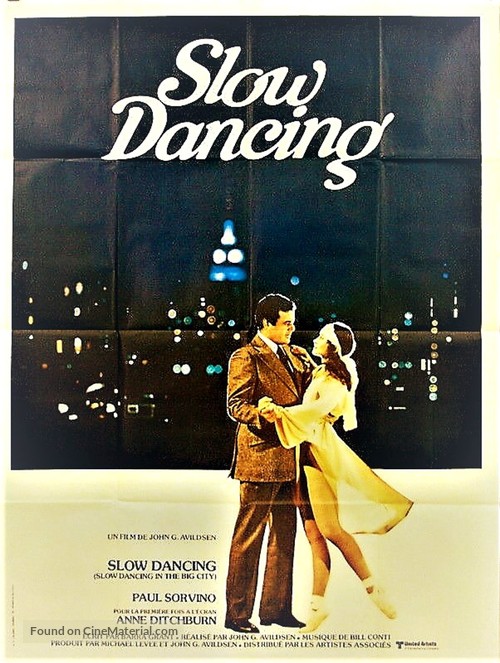 Slow Dancing in the Big City - French Movie Poster