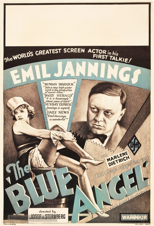 Der blaue Engel - British Movie Poster