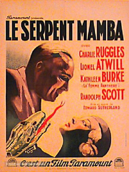 Murders in the Zoo - French Movie Poster