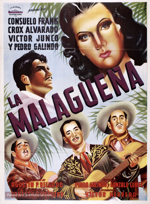 La malague&ntilde;a - Mexican Movie Poster