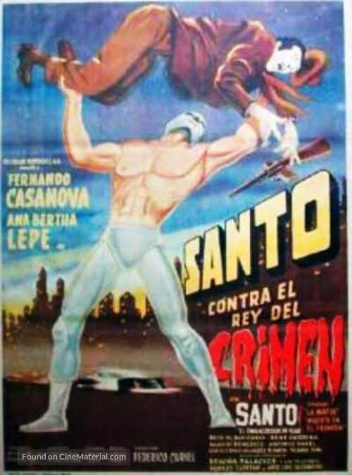 Santo contra el rey del crimen - Mexican Movie Poster