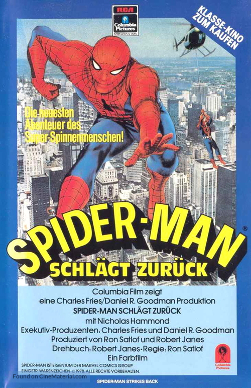 Spider-Man Strikes Back - German VHS movie cover