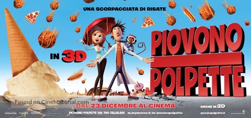 Cloudy with a Chance of Meatballs - Italian Movie Poster