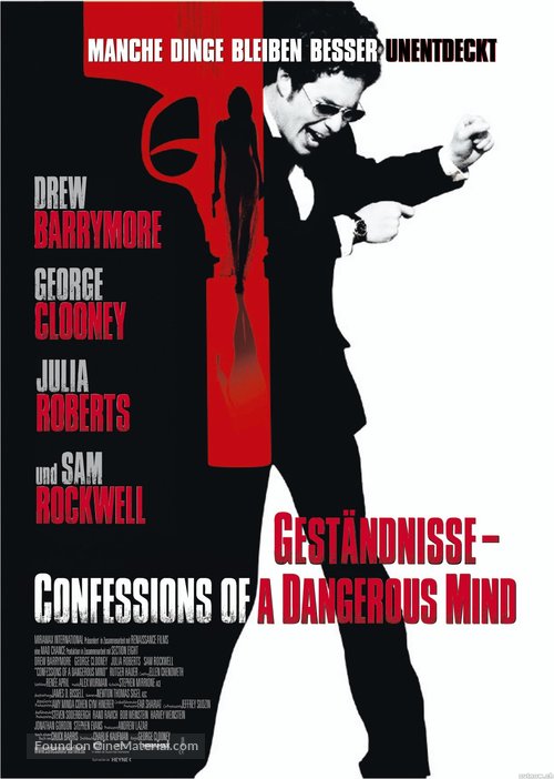 Confessions of a Dangerous Mind - German Movie Poster