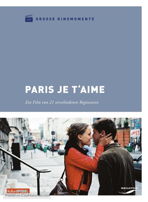 Paris, je t&#039;aime - German DVD movie cover