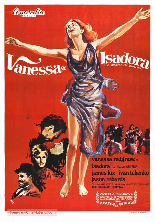 Isadora - Spanish Movie Poster