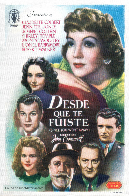 Since You Went Away - Spanish Movie Poster