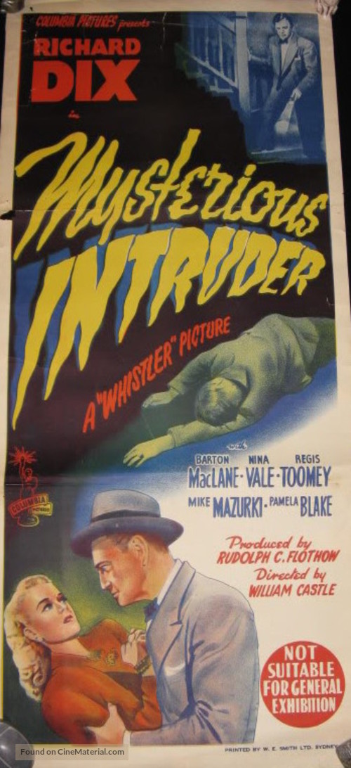 Mysterious Intruder - Australian Movie Poster