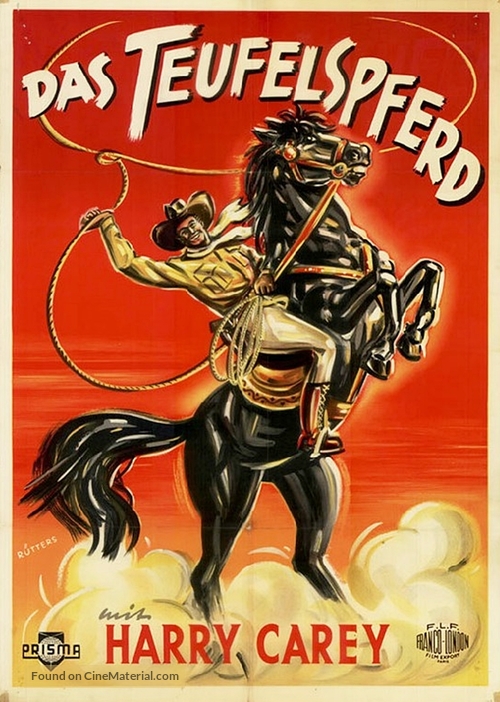 The Devil Horse - German Movie Poster