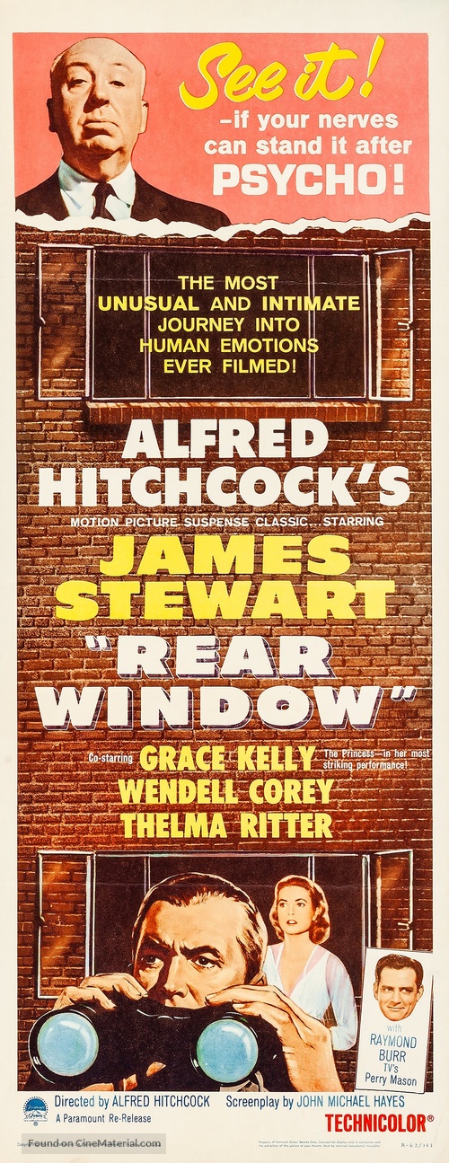 Rear Window - Re-release movie poster