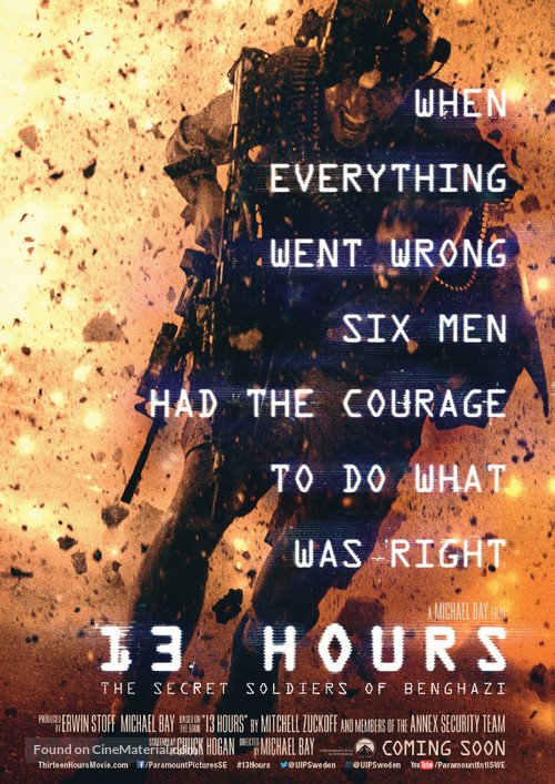 13 Hours: The Secret Soldiers of Benghazi - Swedish Movie Poster