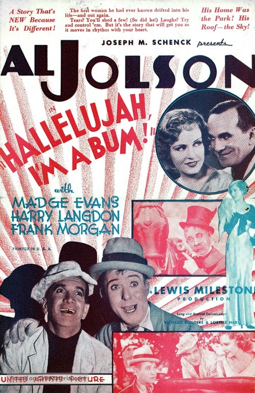 Hallelujah I&#039;m a Bum - Movie Poster