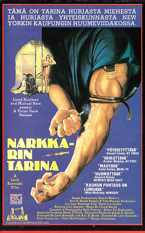 Story of a Junkie - Finnish VHS movie cover