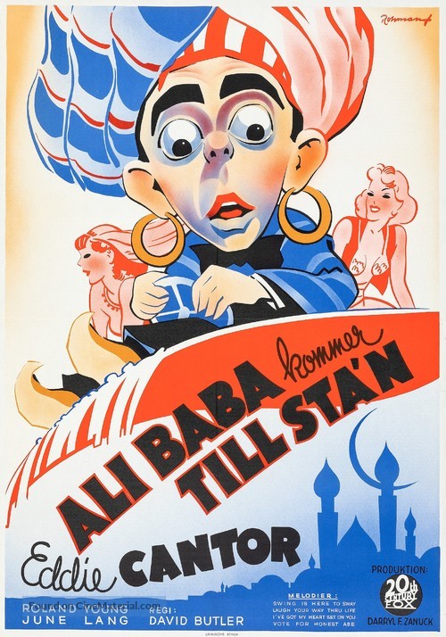 Ali Baba Goes to Town - Swedish Movie Poster