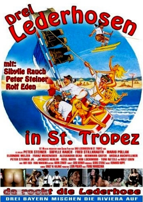 Drei Lederhosen in St. Tropez - German Movie Poster