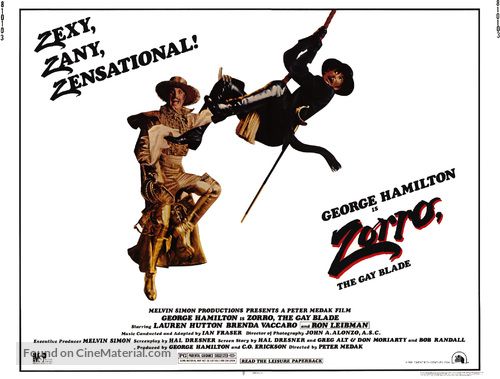 Zorro, the Gay Blade - Movie Poster