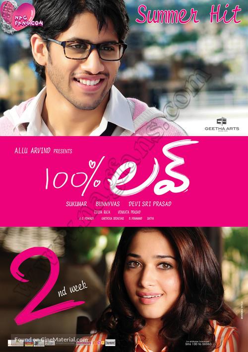 100% Love - Indian Movie Poster