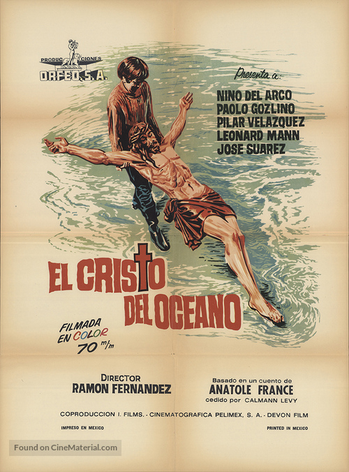 El Cristo del Oc&eacute;ano - Mexican Movie Poster