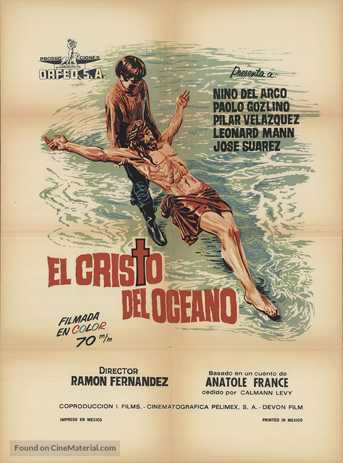 El Cristo del Oc&eacute;ano - Mexican Movie Poster