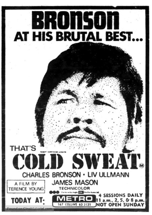 Cold Sweat - Australian Movie Poster