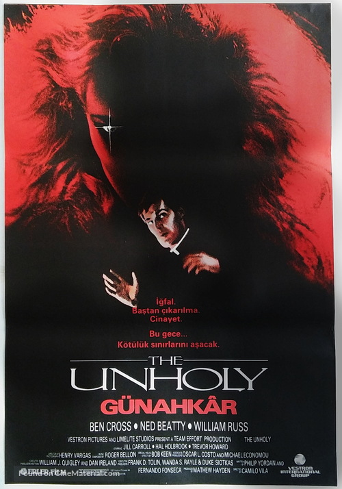 The Unholy - Turkish Movie Poster