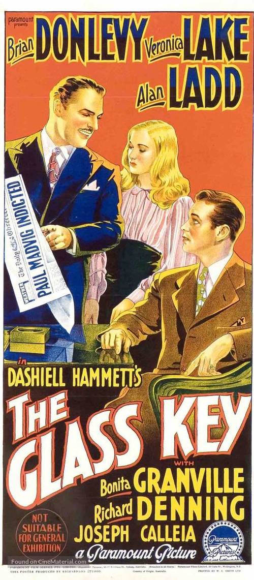 The Glass Key - Australian Movie Poster
