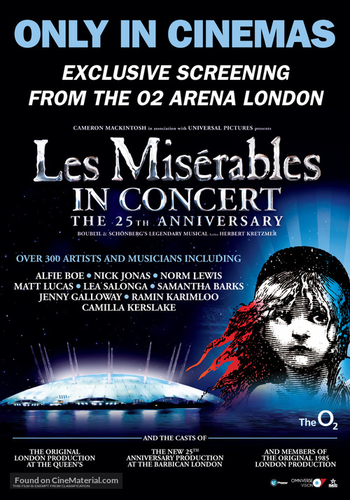Les Mis&eacute;rables in Concert: The 25th Anniversary - New Zealand Movie Poster