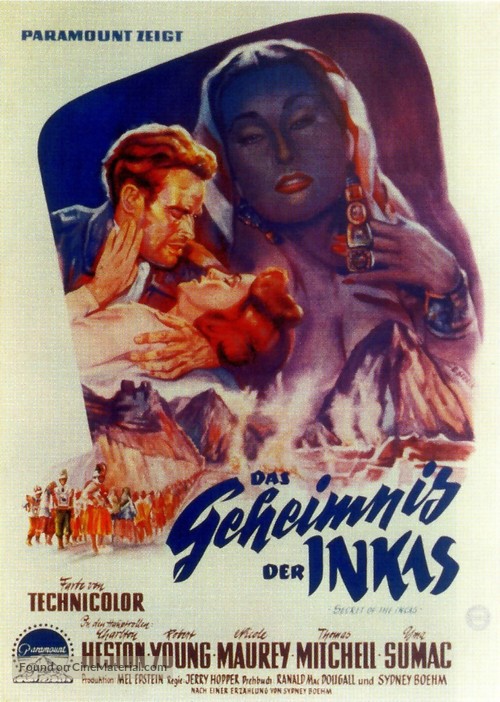 Secret of the Incas - German Movie Poster