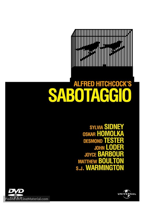 Sabotage - Italian DVD movie cover