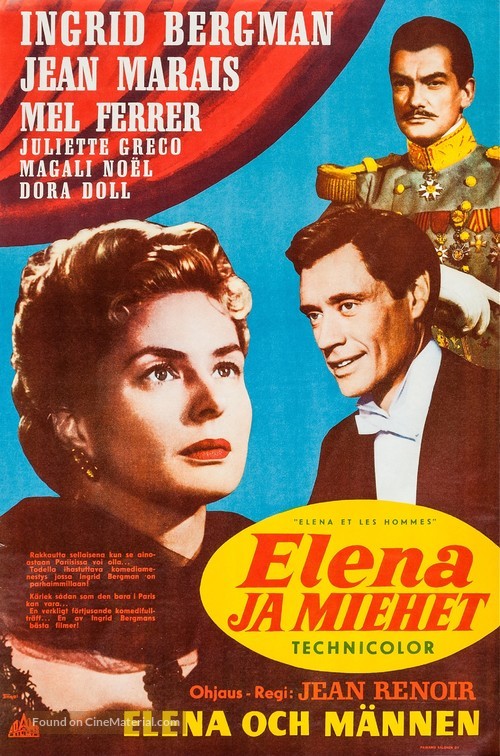 Elena et les hommes - Finnish Movie Poster