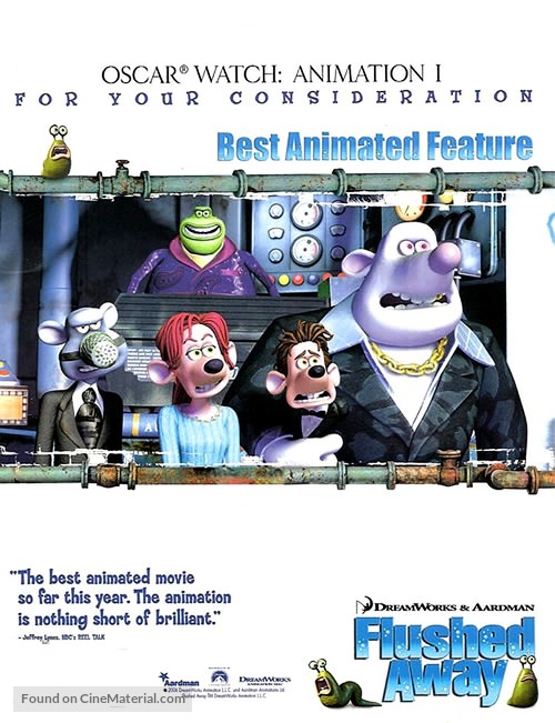 Flushed Away - For your consideration movie poster