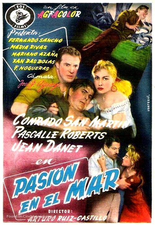 Pasi&oacute;n en el mar - Spanish Movie Poster