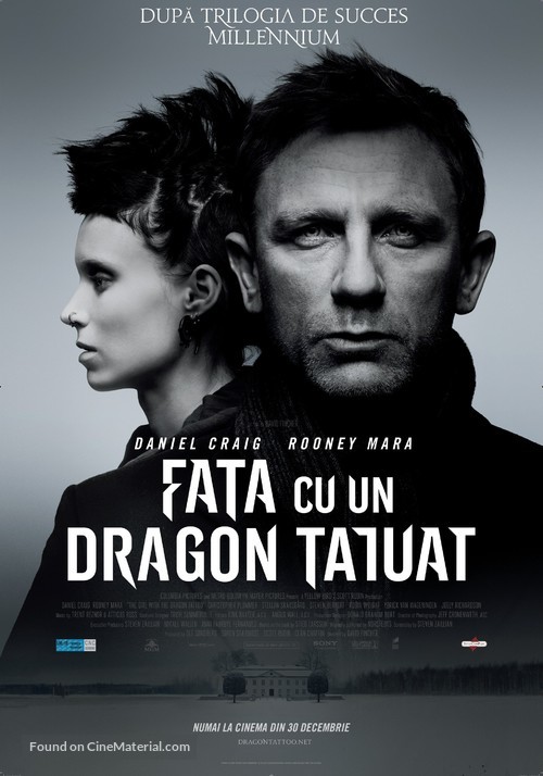 The Girl with the Dragon Tattoo - Romanian Movie Poster