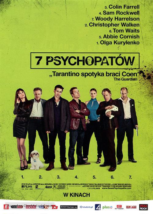 Seven Psychopaths - Polish Movie Poster