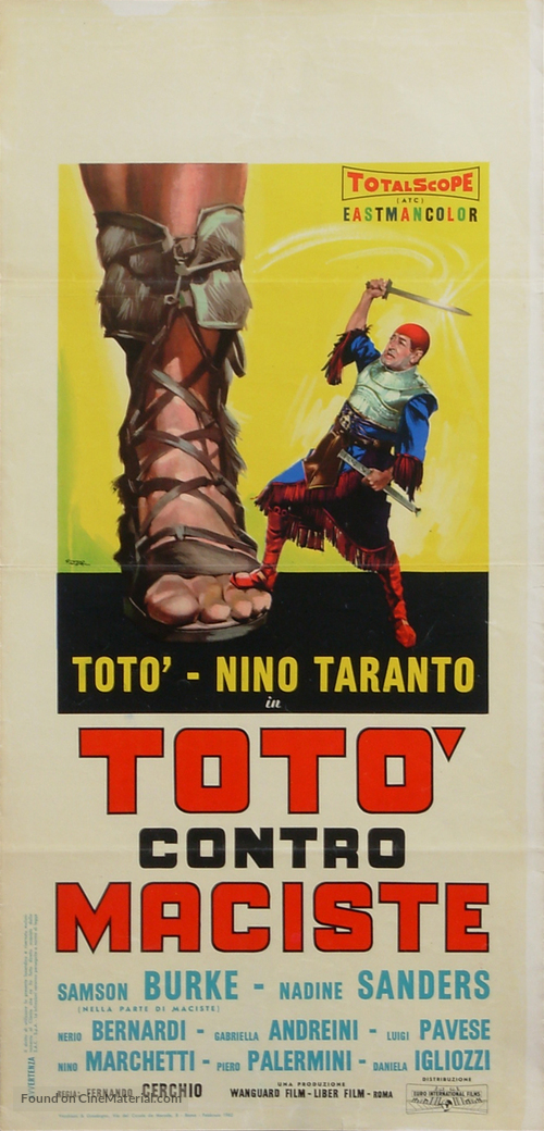 Tot&ograve; contro Maciste - Italian Movie Poster