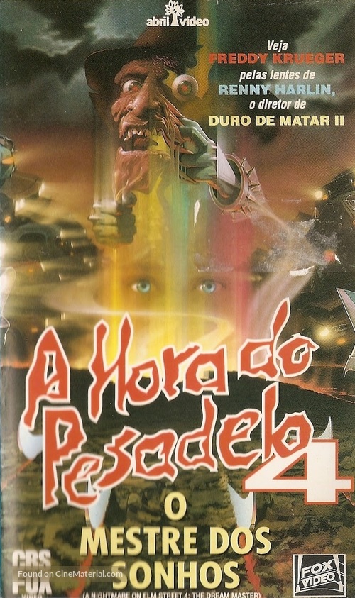 A Nightmare on Elm Street 4: The Dream Master - Brazilian VHS movie cover