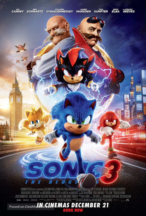 Sonic the Hedgehog 3 - British Movie Poster