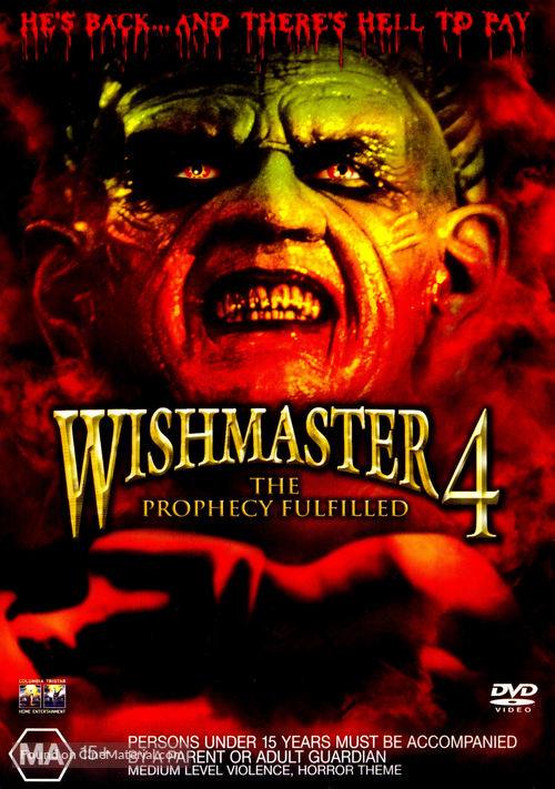 Wishmaster 4: The Prophecy Fulfilled - Australian DVD movie cover
