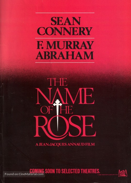 The Name of the Rose - Movie Poster