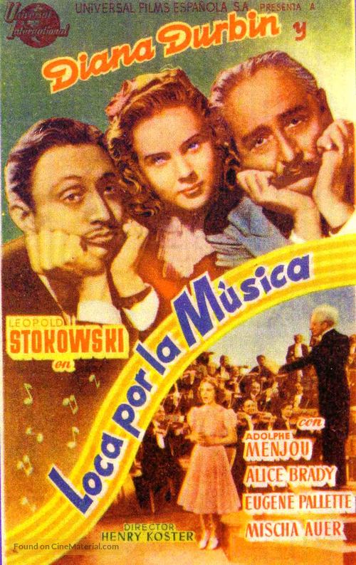 One Hundred Men and a Girl - Spanish Movie Poster