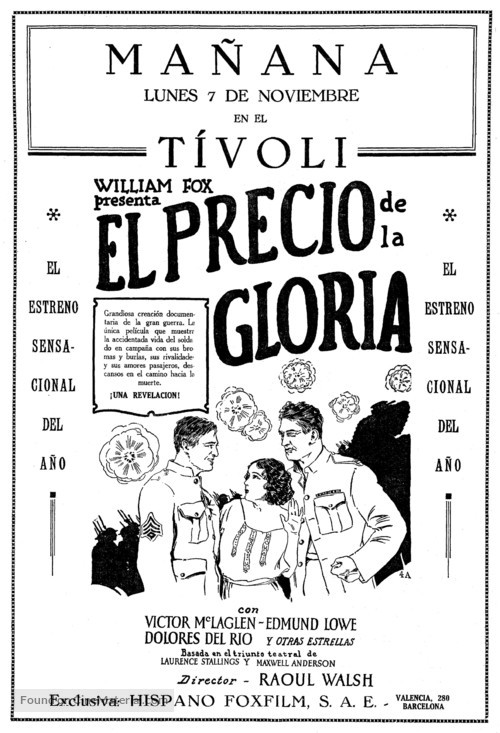 What Price Glory - Spanish poster