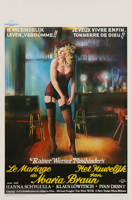 Die ehe der Maria Braun - Belgian Movie Poster