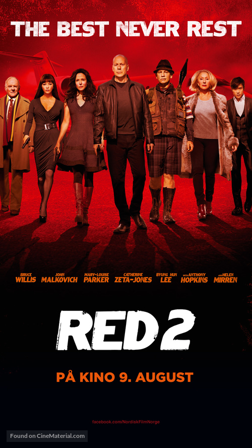 RED 2 - Norwegian Movie Poster