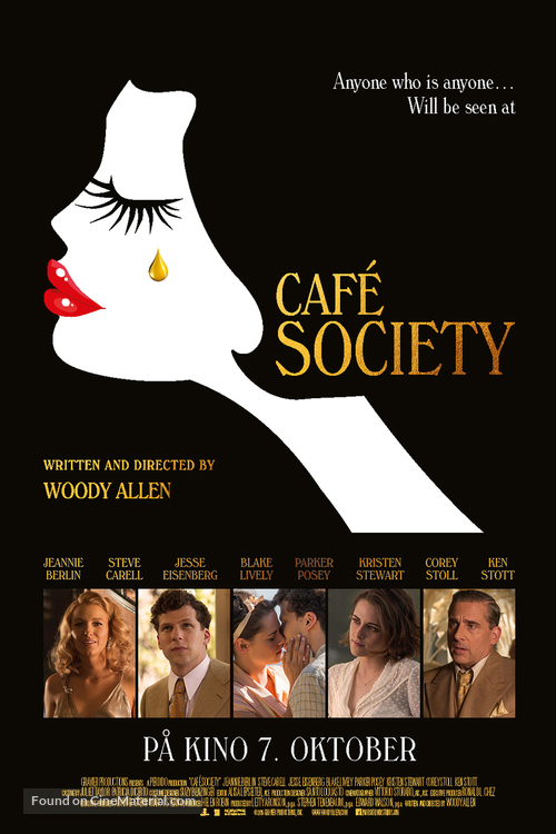 Caf&eacute; Society - Norwegian Movie Poster