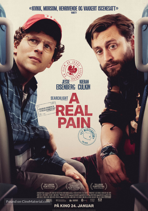 A Real Pain - Norwegian Movie Poster