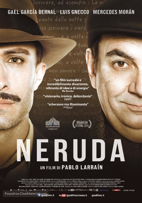 Neruda - Italian Movie Poster