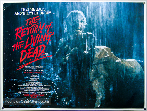 The Return of the Living Dead - British Movie Poster