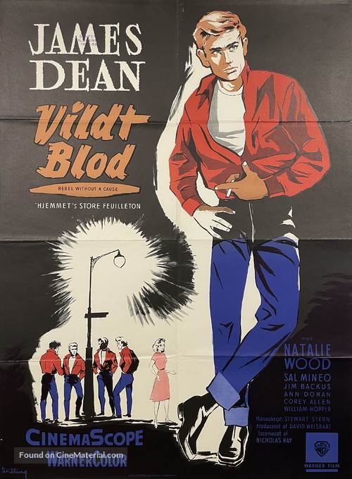 Rebel Without a Cause - Danish Movie Poster