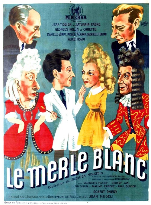 Le merle blanc - French Movie Poster